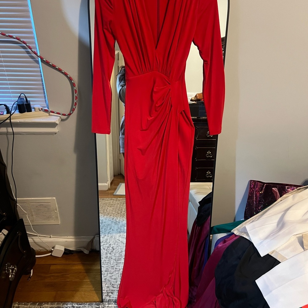 Nookie Vibrant Red Long Sleeve Dress
